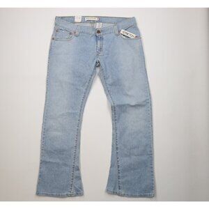 Deadstock Vtg Y2K Levis 527 Womens 17 Babydoll Stretch Slouch Flare Jeans Blue
